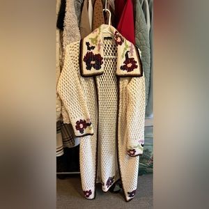 COPY - MODA INTERNATIONAL ~ Bohemian Maxi Length Crochet Duster/Cardigan (mediu…